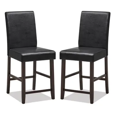 Set of Bar Stools PU Upholstered Bar Counter Height Chair Kitchen Dining Chair