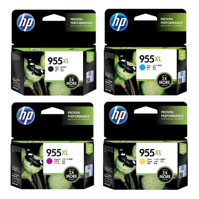 HP 955XL Black Cyan Magenta Yellow High Yield Ink Cartridge Value Pack