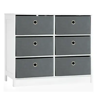 HOMCOM Chests of Drawer Fabric Dresser Storage Cabinet w/ Drawers for Bedroom