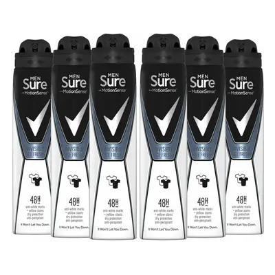 6pk Sure Men Invisible Ice Antiperspirant - 250ml | x 250ml Men's Deodorant