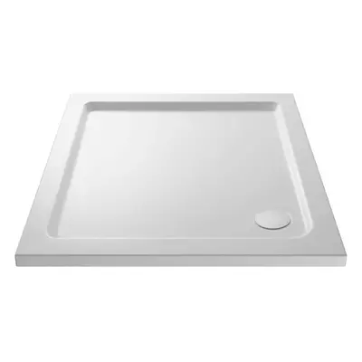 Slim X Square Stone Resin Shower Tray For Wetroom Enclosure