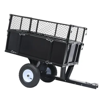 vidaXL Tipping Trailer for Lawn Mower kg Load Garden Dump Wheelbarrow