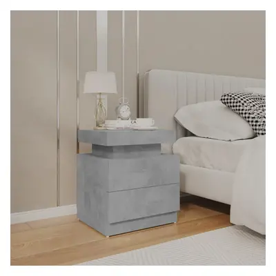 vidaXL Bedside Cabinet Concrete Grey Chipboard Telephone Stand Table Furniture