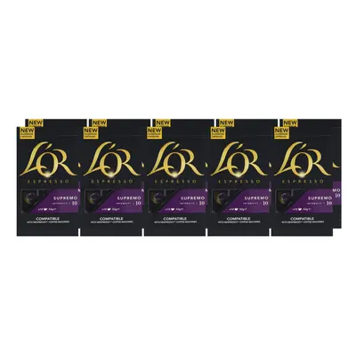 L'OR Espresso Supremo Intensity - Nespresso* Compatible Coffee Capsules x (Pack of 10, Capsules 