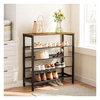 5-Tier Mesh Shelves Shoe Rack