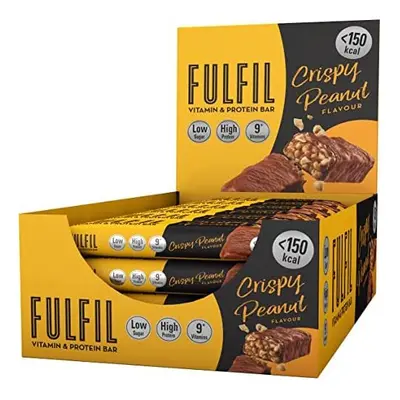 FULFIL Crispy Peanut Vitamin & Protein Snack Bar, Calories With Vitamins, Low Sugar & High Prote