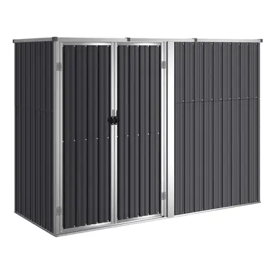 (anthracite, x x cm) vidaXL Garden Tool Shed Blanket Box Outdoor Tool Storage Shed Galvanised St