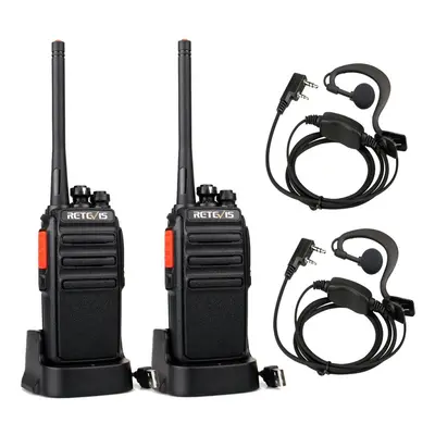 Retevis RT24 Walkie Talkies PMR446 License-free Two Way Radio Channels Scan TOT with USB Charger