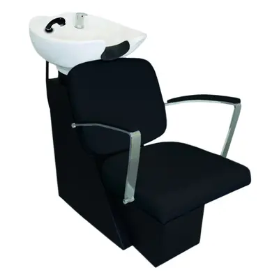 Backwash Salon Hair Chair Sink Shampoo Barber Hairdressing Back Washing Black