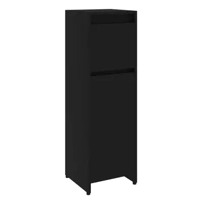 vidaXL Bathroom Cabinet Black Engineered Wood Home Cupboard Under Basin Unit