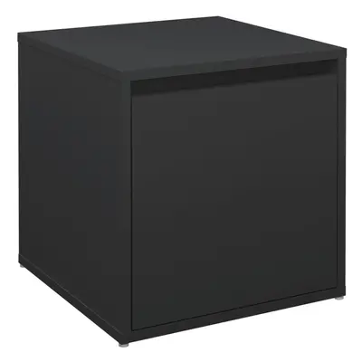 vidaXL Box Drawer Storage Box Storage Case File Cabinet Black Engineered Wood