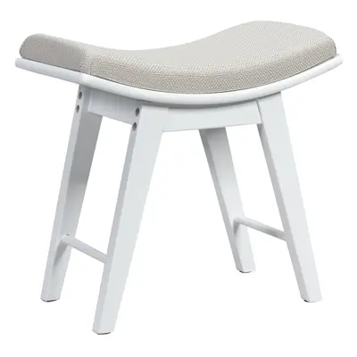 Wooden Stool For Dressing Make-Up w/ Seat Cushion Bedroom Living Room