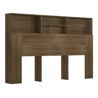 (brown oak) vidaXL Headboard Cabinet Bedroom Bed Backboard Cabinet Furniture Multi Colours