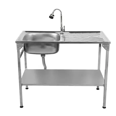 Folding Camping Sink Stainless Steel & Tap Wash Basin Outdoor