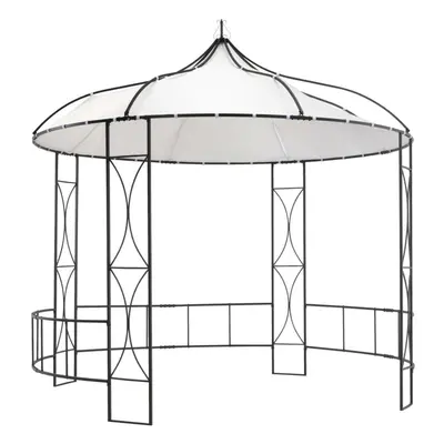 Garden Furniture Set Gazebo 300x290 cm White Round