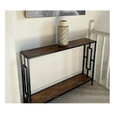 Metal Console Table Vintage Industrial Furniture Rustic Slim Hallway Sideboard