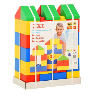 Polesie Wader Block Toys 36 Pieces Stacking Blocks Building Brick Set