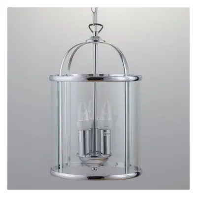 Polished Chrome Light Lantern Style Pendant