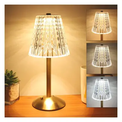 Crystal Cordless Table Lamp Dimmable LED Bedside Table Lamp