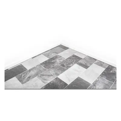 (Storm Tile Vinyl, 2m x 2m Width) Tile Effect Vinyl Flooring Lino Roll 2m & 4m Width