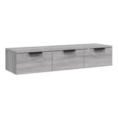 (Grey sonoma) vidaXL Wall Cabinet Floating TV Unit Media Cabinet Storage Engineered Wood