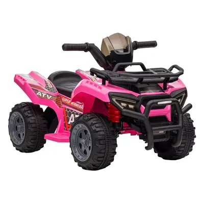 HOMCOM 6V Kids Electric Ride on Car Toddler Quad Bike ATV for month Pink