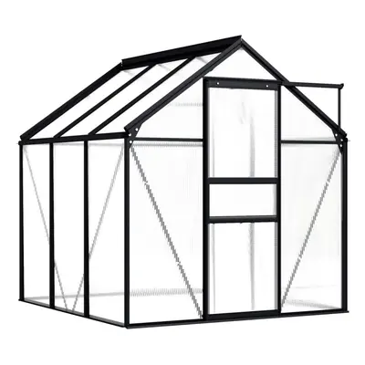 vidaXL Greenhouse Anthracite Aluminium 3.61mÂ² Garden Shed Plant Nursery House