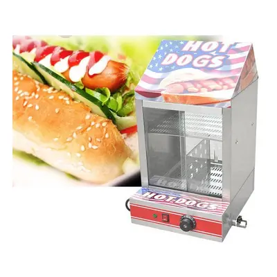 Electric Hot Dog Steamer Machine & Bun Warmer Display Showcase