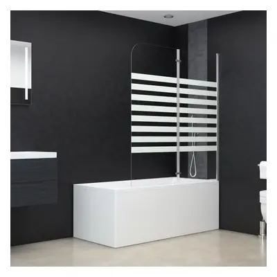 Bath Enclosure 120x140 cm Tempered Glass Stripe