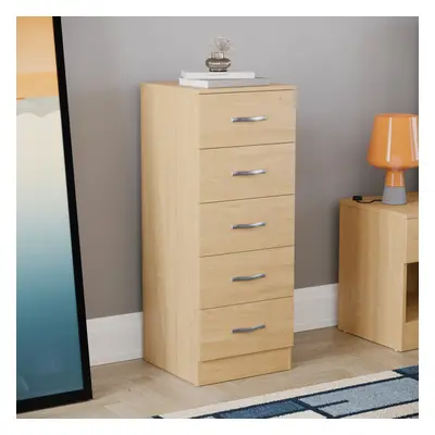 (Pine) Riano Drawer Narrow Chest Bedroom Office Storage