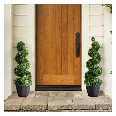 90CM Pack Artificial Topiary Spiral Boxwood Trees Fake Plants