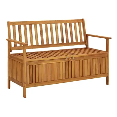 vidaXL Solid Acacia Wood Garden Storage Bench cm Outdoor Patio Seating