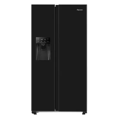 Fridgemaster American Fridge Freezer - Black - E Rated