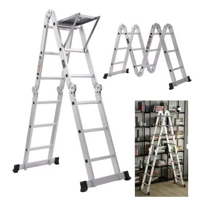 Folding Ladder Multi-Purpose Stepladder Aluminium Extension in Ladder Combination Foldable Ladde