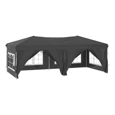 (Anthracite) vidaXL Folding Party Tent with Sidewall Patio Camping Gazebo Pavilion Marquee