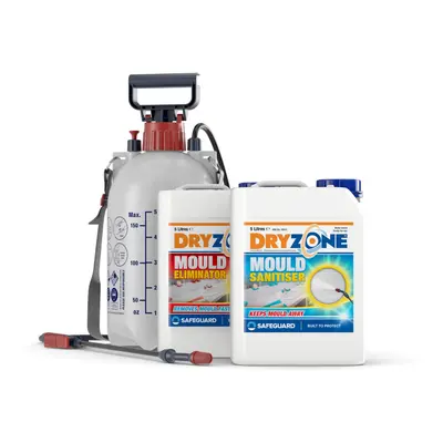 Dryzone Mould Remover and Prevention Kit - x 5L & Sprayer - The Definitive Long-Term Solution to