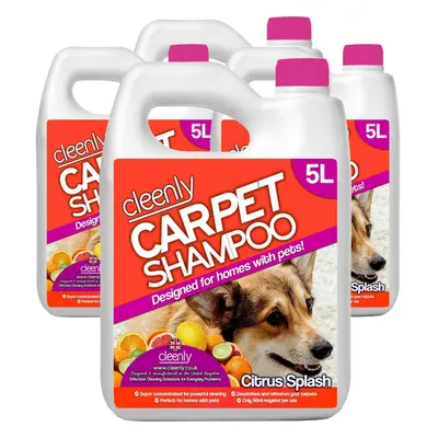 (Citrus Splash for Pet Stains & Odours, 20L) Cleenly Carpet Shampoo Pet Odour Remover