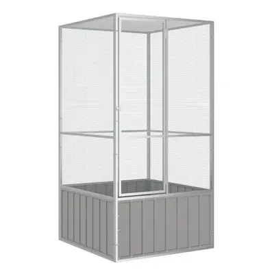 (grey, x x 211.5 cm) vidaXL Bird Cage Galvanised Steel Aviary House Anthracite/Grey Multi Sizes