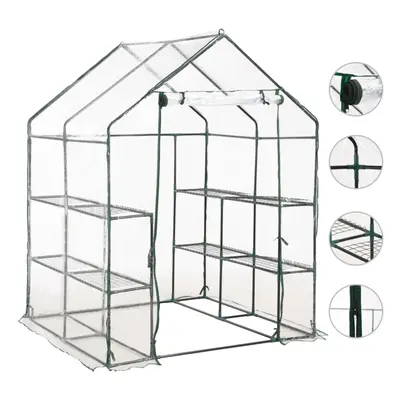 Greenhouse with Shelves 143x143x195 cm