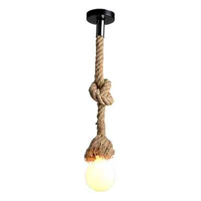 (Blue) Single Head Vintage Hemp Rope Hanging Pendant Ceiling Light