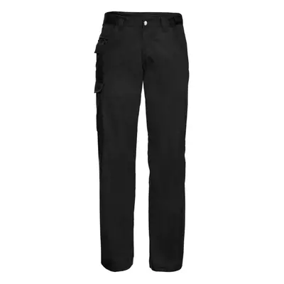 (46R, Black) Russell Mens Polycotton Work Trousers