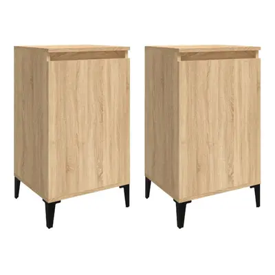 (sonoma oak, pcs) vidaXL 1/2x Bedside Cabinet White 40x35x70 cm Engineered Wood Multi Colours