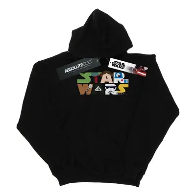 (M, Black) Star Wars Mens Character Logo Hoodie