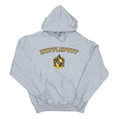 (M, Sports Grey) Harry Potter Mens Hufflepuff Crest Hoodie