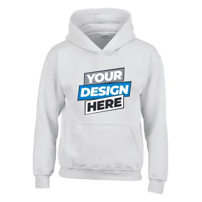 (5XL) Personalised Mens Custom Printed White Hoodie Hooded Sweatshirt Logo Printing