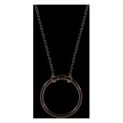 Jewelco London Ladies Sterling Silver Carrier Hoop Charm Necklace - GVK336