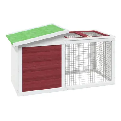 (mocha) vidaXL Rabbit Hutch Rabbit Run Bunny House Wooden Animal House Solid Wood Pine