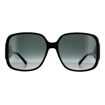 Jimmy Choo Sunglasses TARA/S DXF 9O Black Glitter Dark Grey Gradient