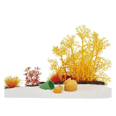 Artificial Plastic Aquarium Decoration Set Fish Tank Plant Fish Tank Ceramic Pot Underwater Orna