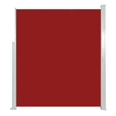 vidaXL Retractable Side Awning 160x500cm Red Garden Privacy Sun Screen Blind